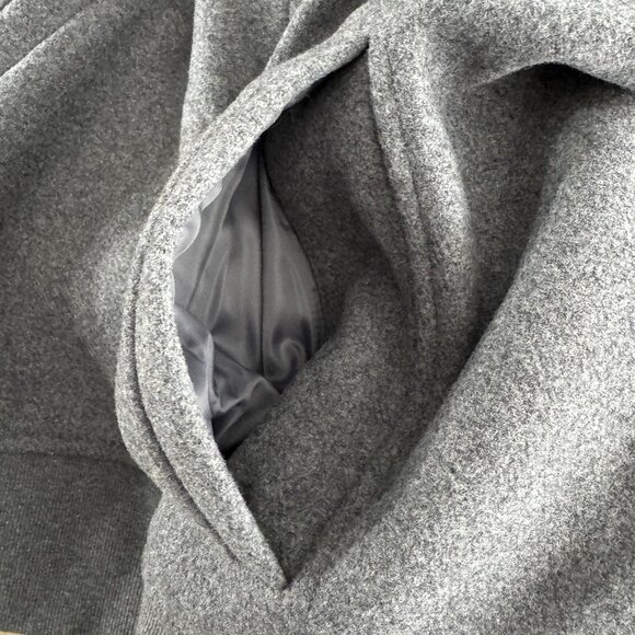 Gap Wool Blend Bomber Varsity Jacket Womens 2XL Gray Preppy NWT CJ-2137 - Picture 6 of 11